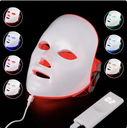 RLTO™ Glow Mask — 7‑Color LED Red Light Therapy for Radiant Skin